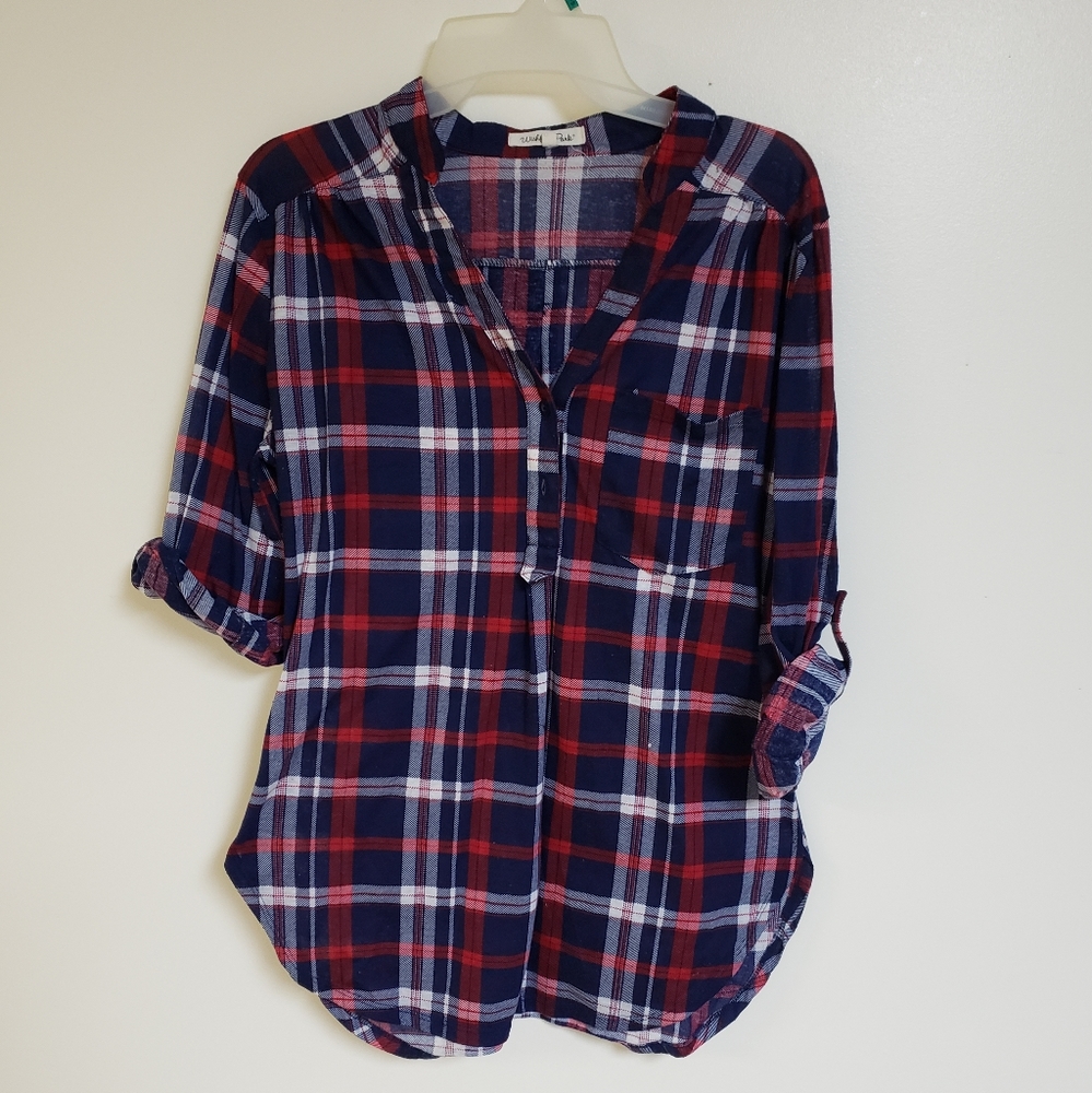 Plaid tunic.